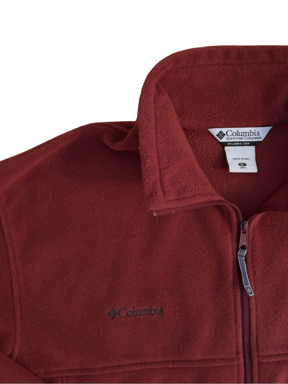 Columbia Full-Zip Fleece Jacket - Rust Red - Picture 2 of 5